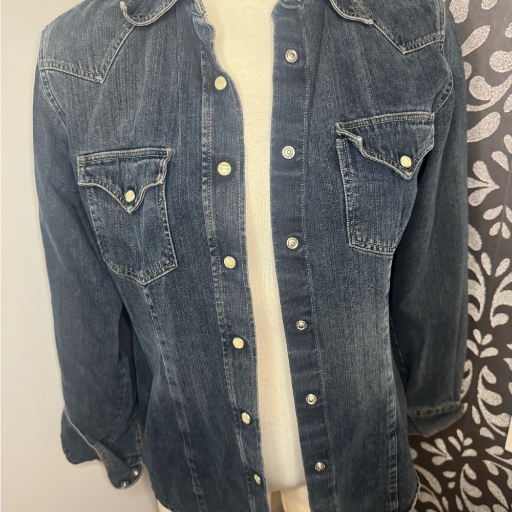 Sisley Denim Button-Up Shirt or jacket